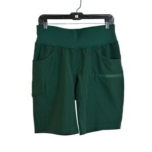 Shredly MTB Mountain Biking Shorts Size 6 Forest Green Yoga Waist Stretch Cargo